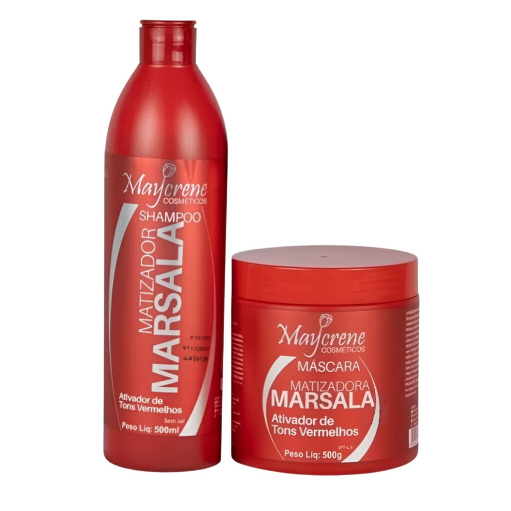 Kit Capilar Matizador Marsala 3 itens Shampoo + Mascara + Condicionador  Maycrene Cosméticos