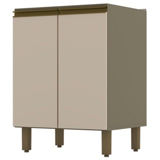 Armário de Cozinha Évelin 2 Portas 1 Prateleira Duna/Cristal - Henn em Oferta na Shopee