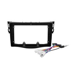 Kit Moldura Painel 9 Pol Rav4 2008 2009 2010 2011 2 Din Preto Chicote Som Plug Antena