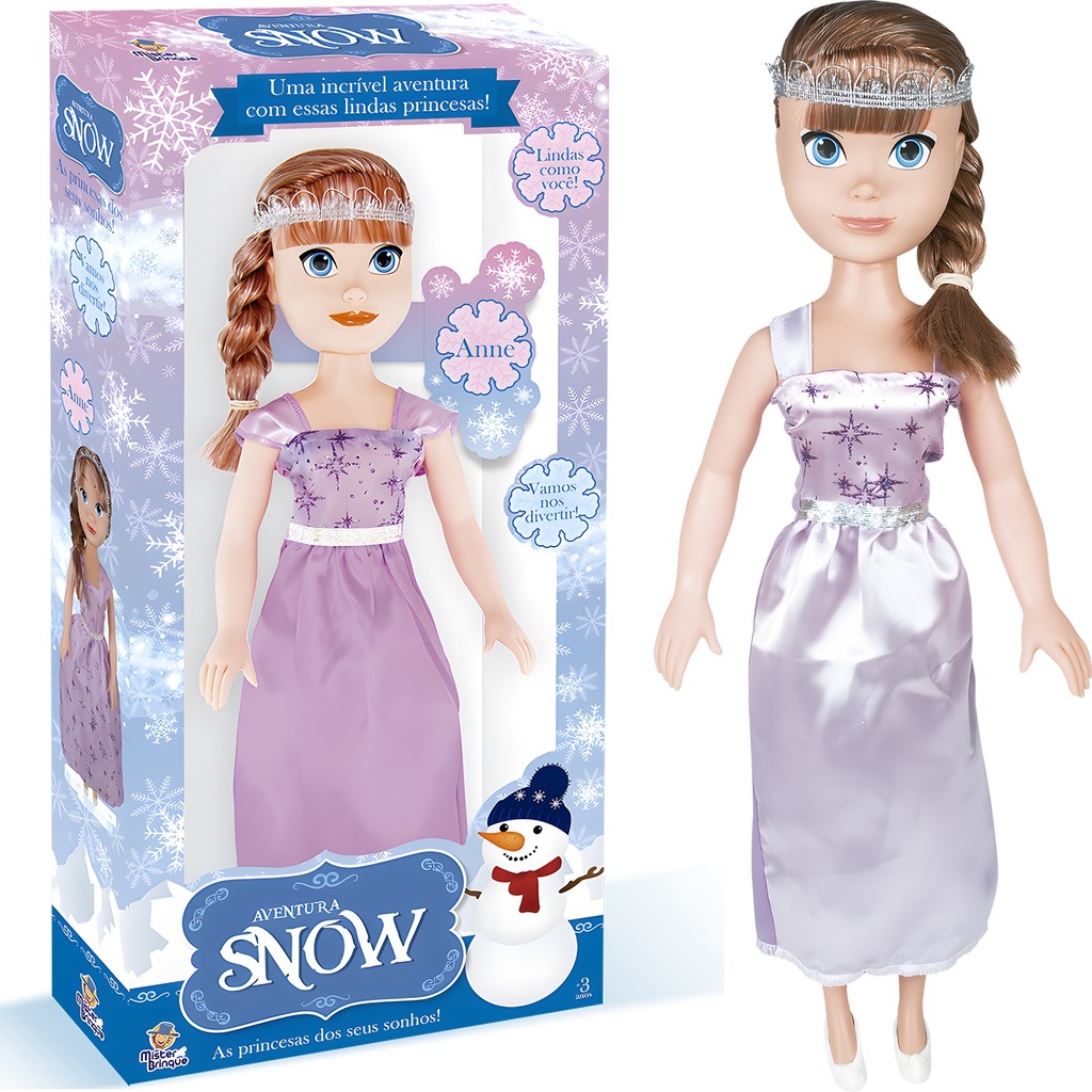 Boneca Aventura Snow Anne 5001 51 Cm Brinquedo Princesa Do Gelo - Mister Brinque