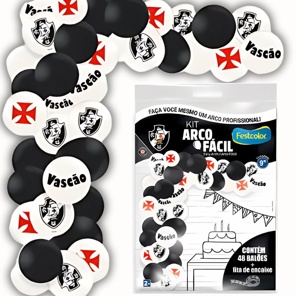 KIT ARCO FACIL DE BALOES VASCO DA GAMA  n°9 48 UN + 1 FITA ARCO  FESTCOLOR