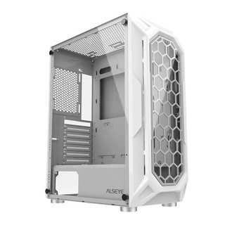 Gabinete Gamer Alseye Heir, Mid-Tower, Lateral de Vidro, Branco, HEIR-WH em Oferta na Shopee