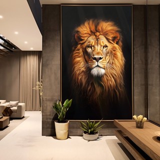 Quadro Decorativo 110x80cm Majestoso Leão de Judá  Hall da Luxo Sala Quarto Casa Decoração De Parede Mdf Adesivo em Oferta na Shopee