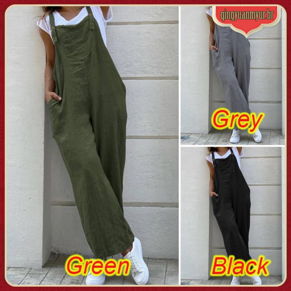 Soltas Calças Tamanho Grande Macacão Novo Estilo Retro Afligido Algodão Linho Preppy Solto Gordura Slimmer Mulheres
