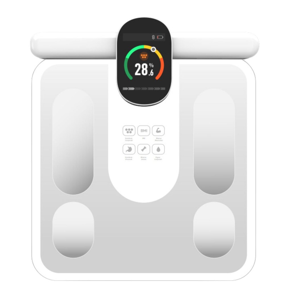 Balança Corporal Digital Bioimpedância Vision 8 Eletrodos Relaxmedic - Health
