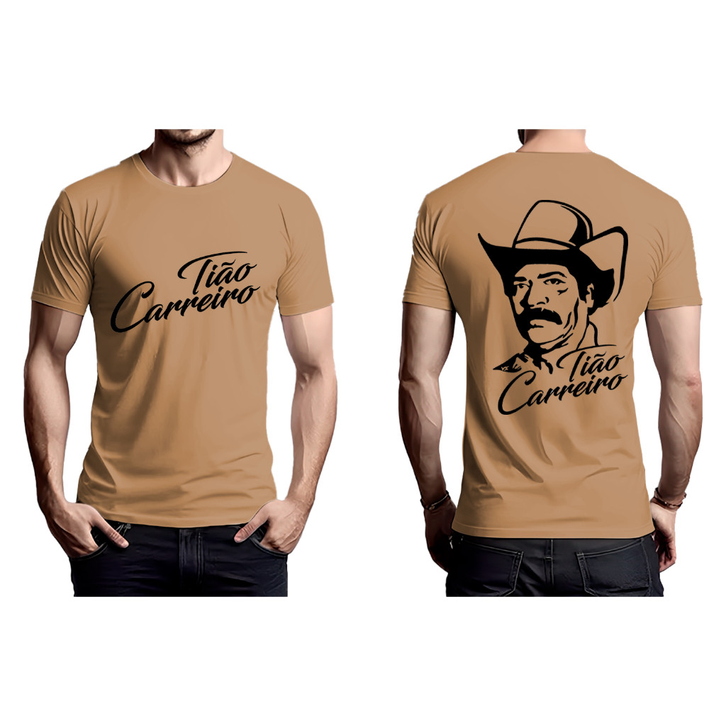 Camiseta Masculina Tião Carreiro – Camiseta Algodão Estampada Sertanejo Modão Rei da Viola
