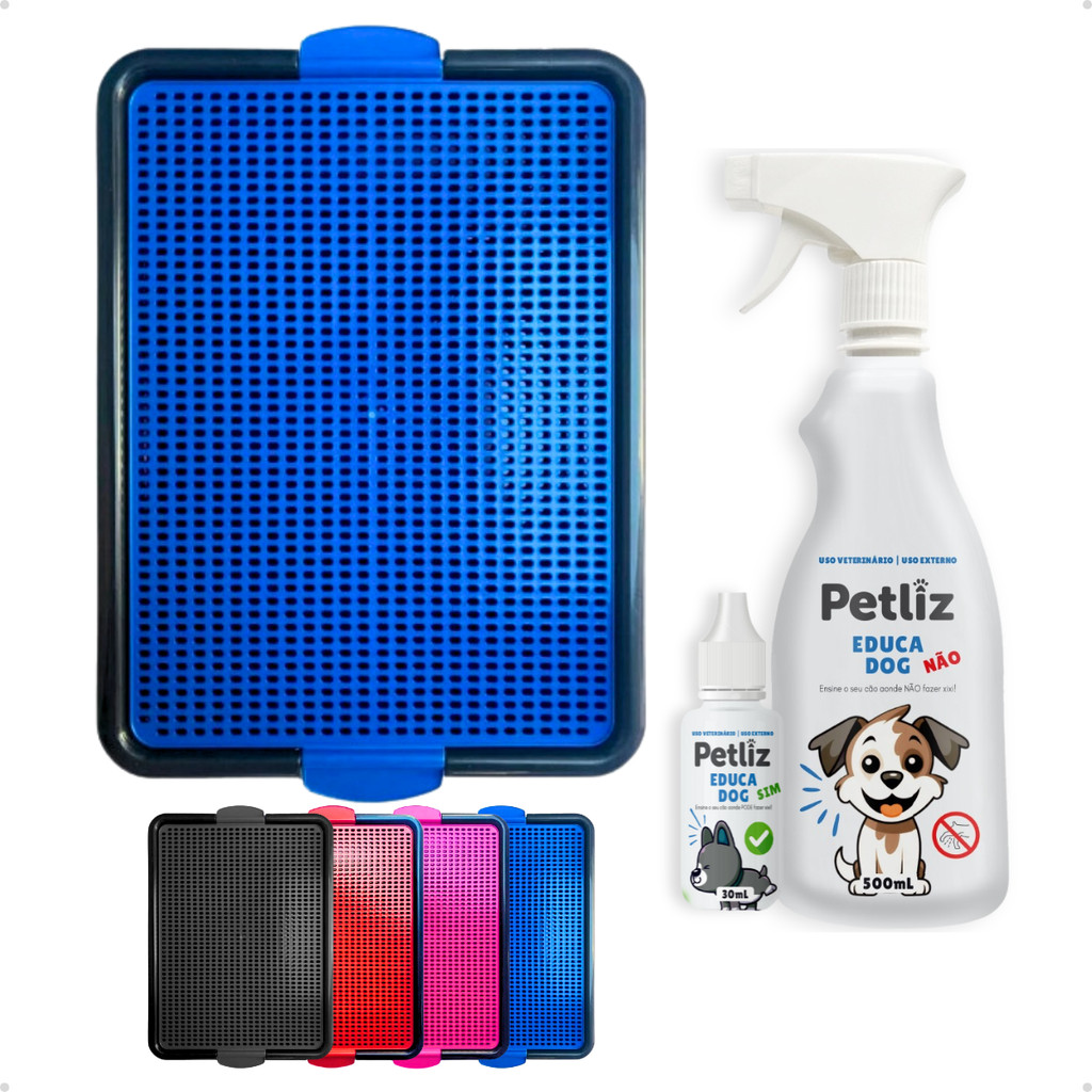 Tapete Sanitário Lavável Banheiro Cachorro + Adestrador Educador Educa Dog Xixi Sim e Não ...