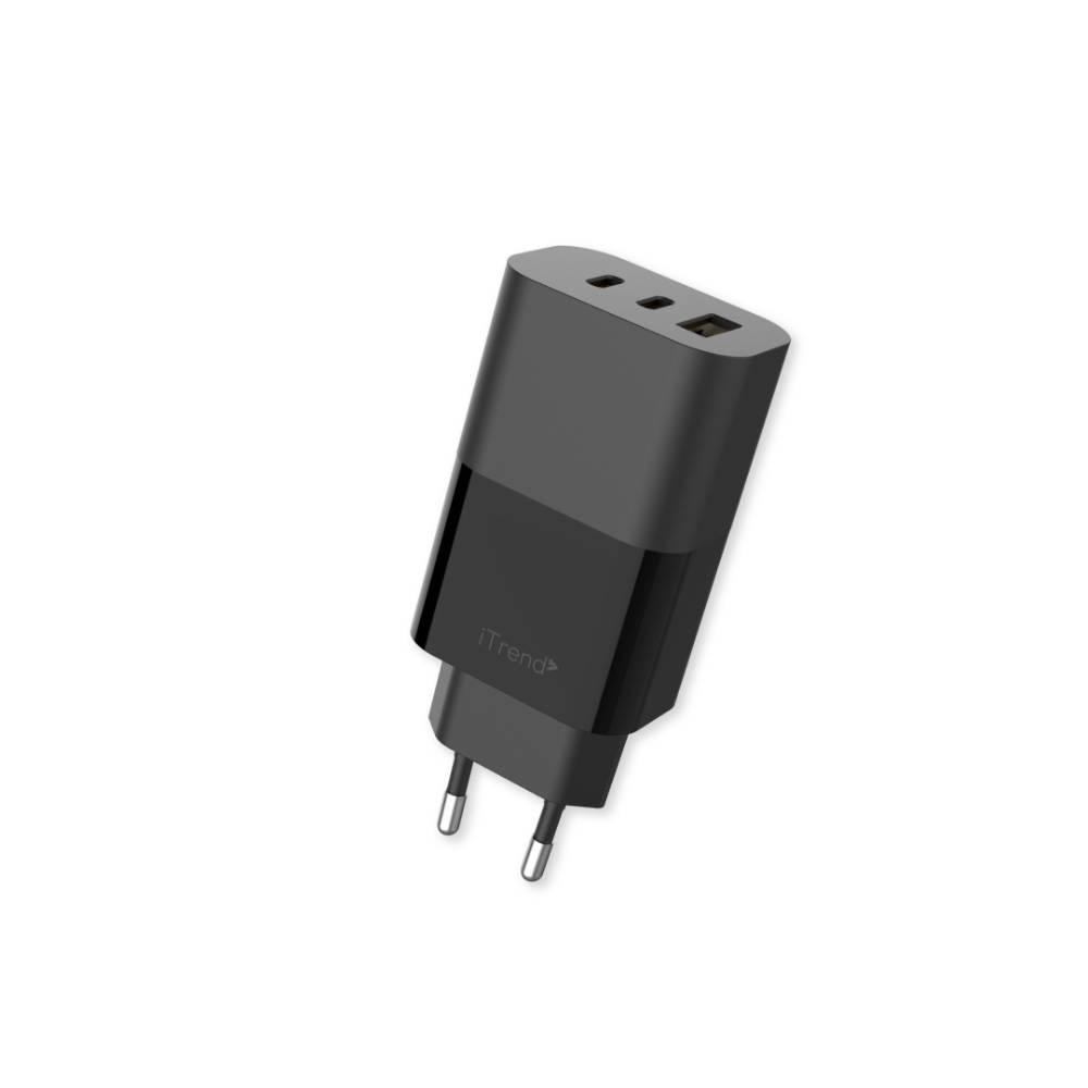 Carregador De Parede ITREND USB-A + USB-C 67W Quick Charge 3.0 PD Macbook/IOS/ANDROID Preto