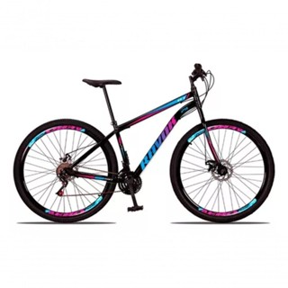 Bicicleta Bike Aço 21 Marchas Velocidades Aro 29 rosa Azul em Oferta na Shopee