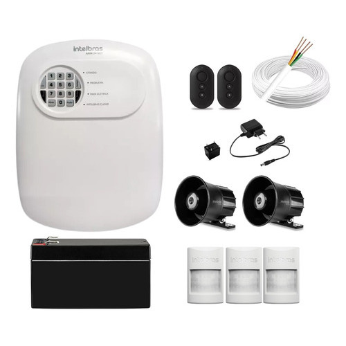 Kit Alarme Aplicativo Intelbras 3 Sensores Presença Pet Sf