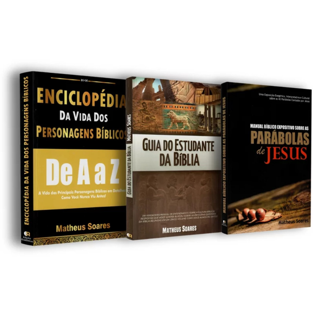 Kit Estudos Teológicos 3 livros | Matheus Soares | Edições Acadêmicas em Oferta na Shopee