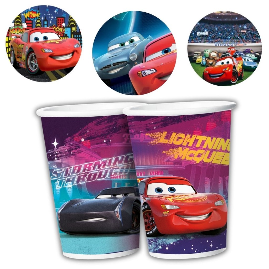 8 COPO PAPEL FESTA  CARROS DISNEY 180ML REGINA em Oferta na Shopee
