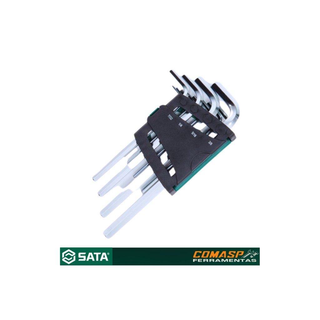 Jogo Chave Allen Longa Sata 1/16 A 3/8 ST09108SJ · foto 2