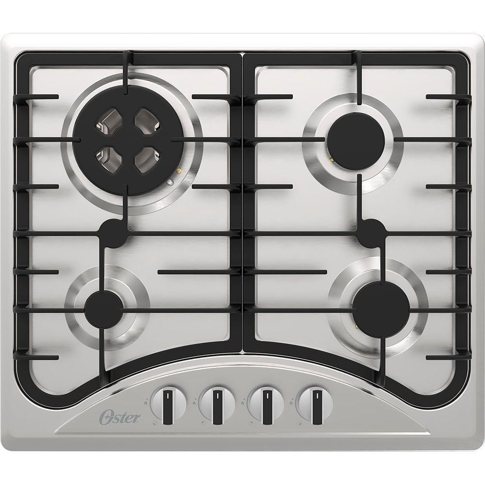 Cooktop A Gás Inox 4 Bocas Oster Semiprofissional Bivolt