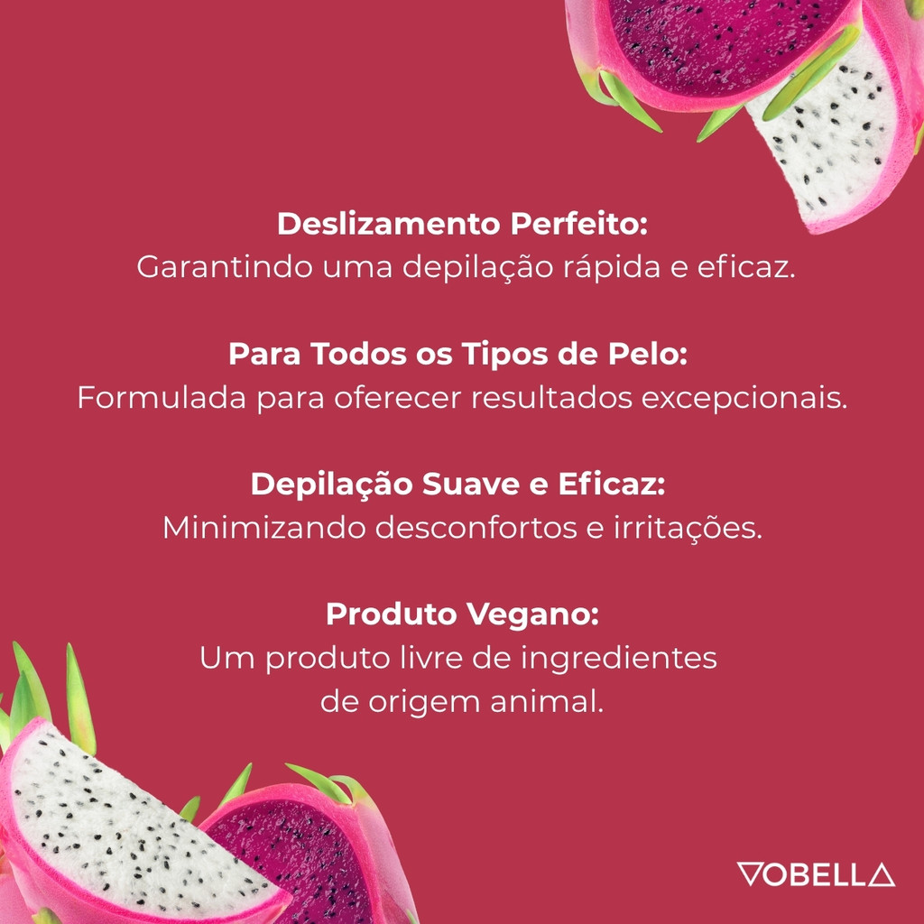 Detalhes do Kit 3 Cera Depilatória Roll-On Pink Pitaya Refil Depil Bella