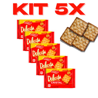 Kit 5 Biscoito Vitarella Delicitá Cristal 414g em Oferta na Shopee