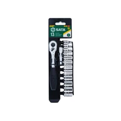 Jogo de Soquetes Sextavados SATA 1/4" – 13 Peças – ST09521G
