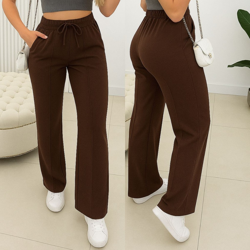 Calça Pantalona Lanzinha Lãzinha Feminina Frio Inverno — imagem 2 de 2