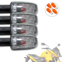 Kit 4 Pisca Seta Semi Fumê Completo Cg Titan Fan 125 150 2000 A 2013 Com Lâmpada