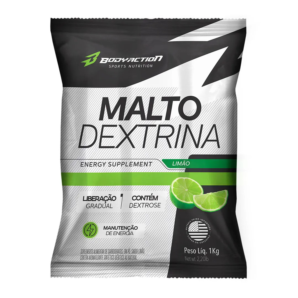Maltodextrina Sabor Limão 1 Kg Body Action em Oferta na Shopee