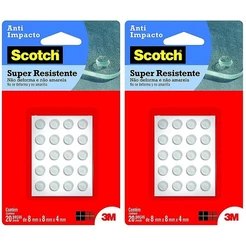 Kit com 40 Protetor ANTI-IMPACTO 3M SCOTCH Redondo Pequeno