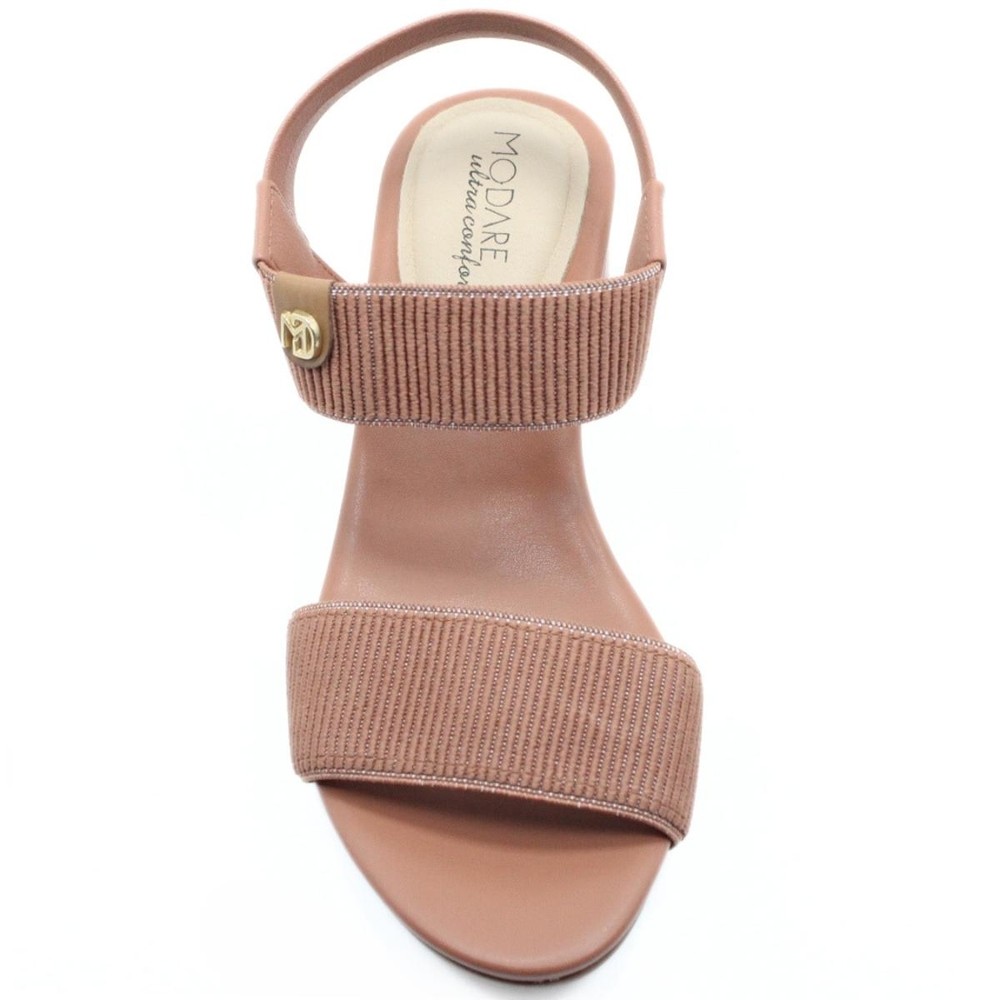 Detalhes do Sandália Modare Tiras De Elástico Ultra Conforto - Rosa