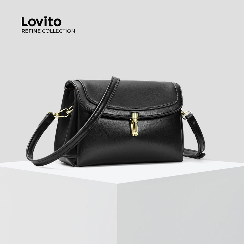 (Lovito Refine) Bolsa De Ombro Pequena Casual Textura Versátil Bolsa De Ombro Pequena Para Mulheres LFR13027