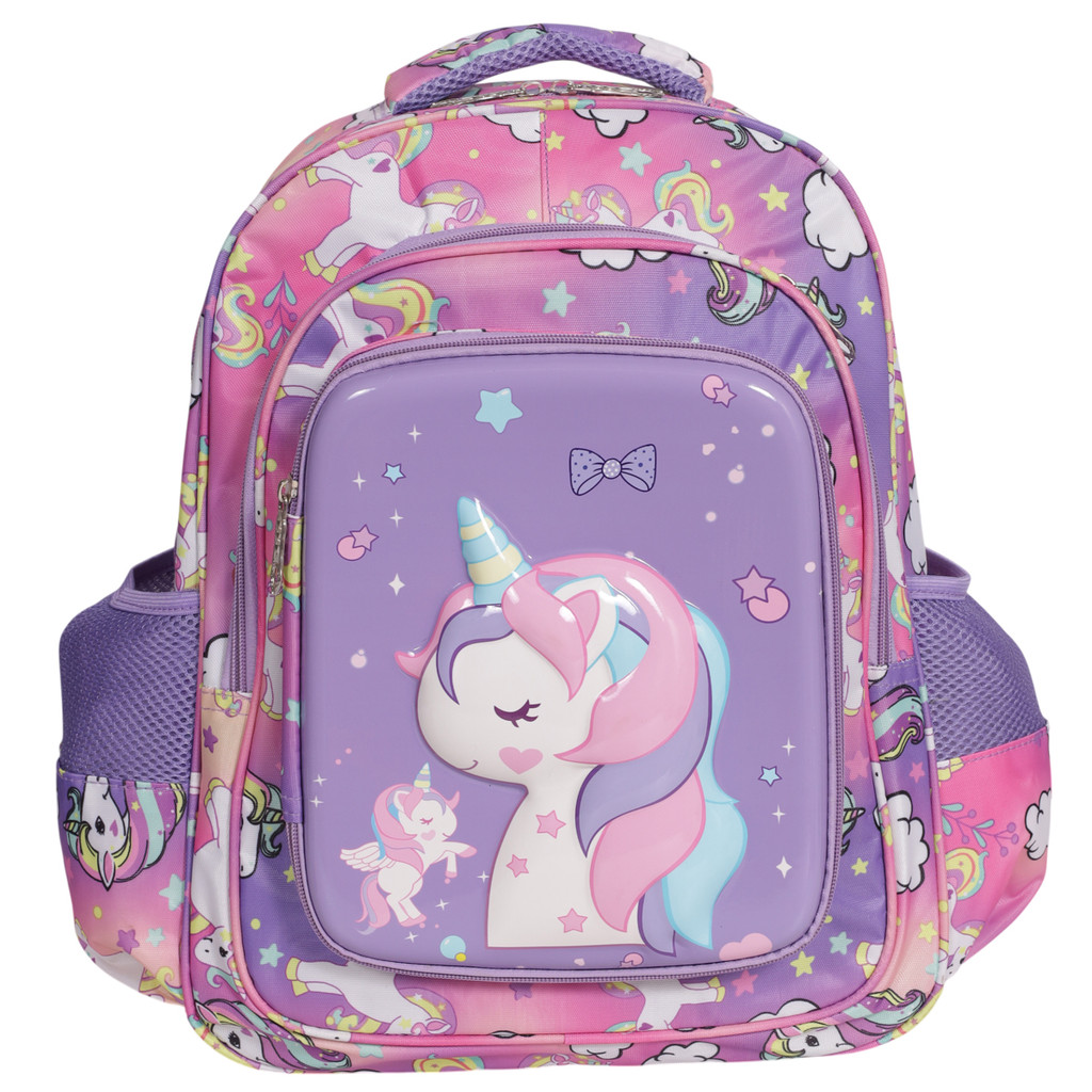 Mochila De Alças Escolar Unicórnio 3D