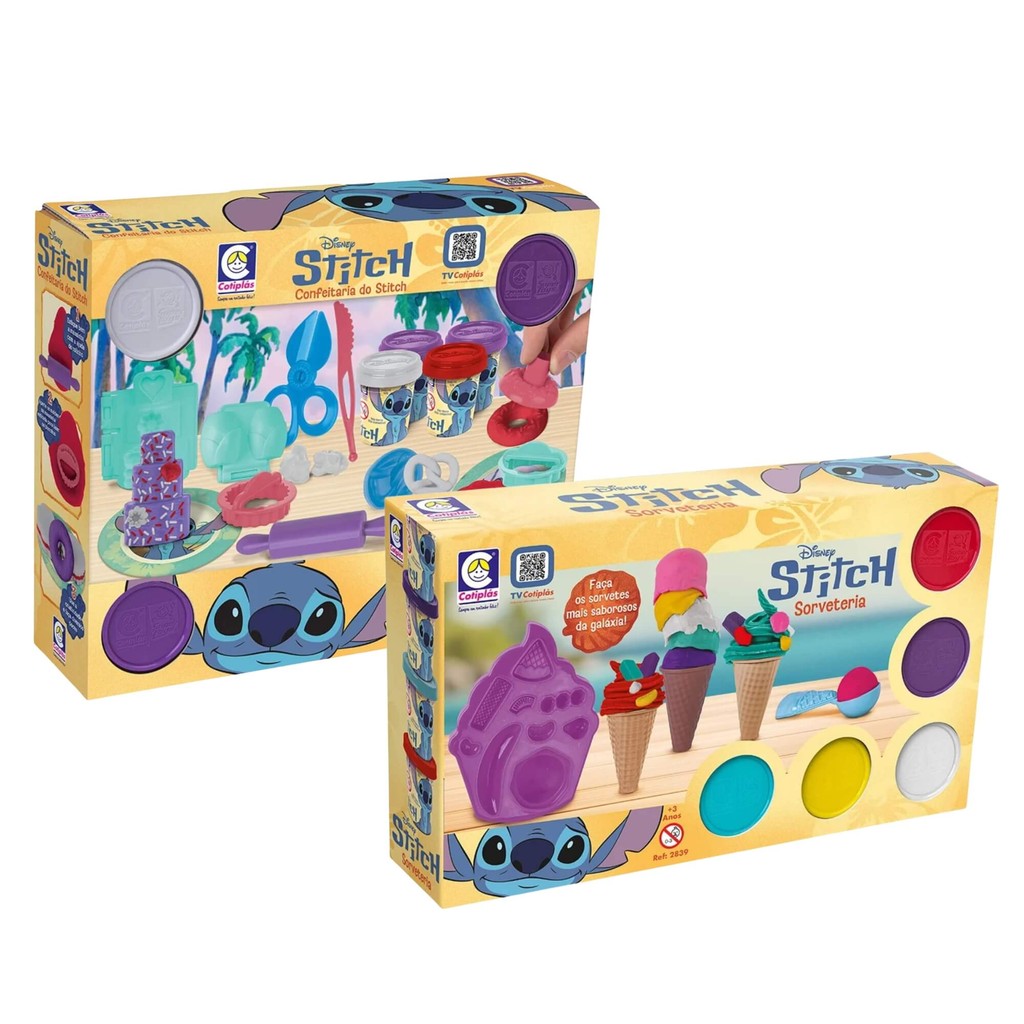 Kit Massinha Stitch Disney: Sorveteria e Confeitaria com Acessórios – Cotiplás em Oferta na Shopee