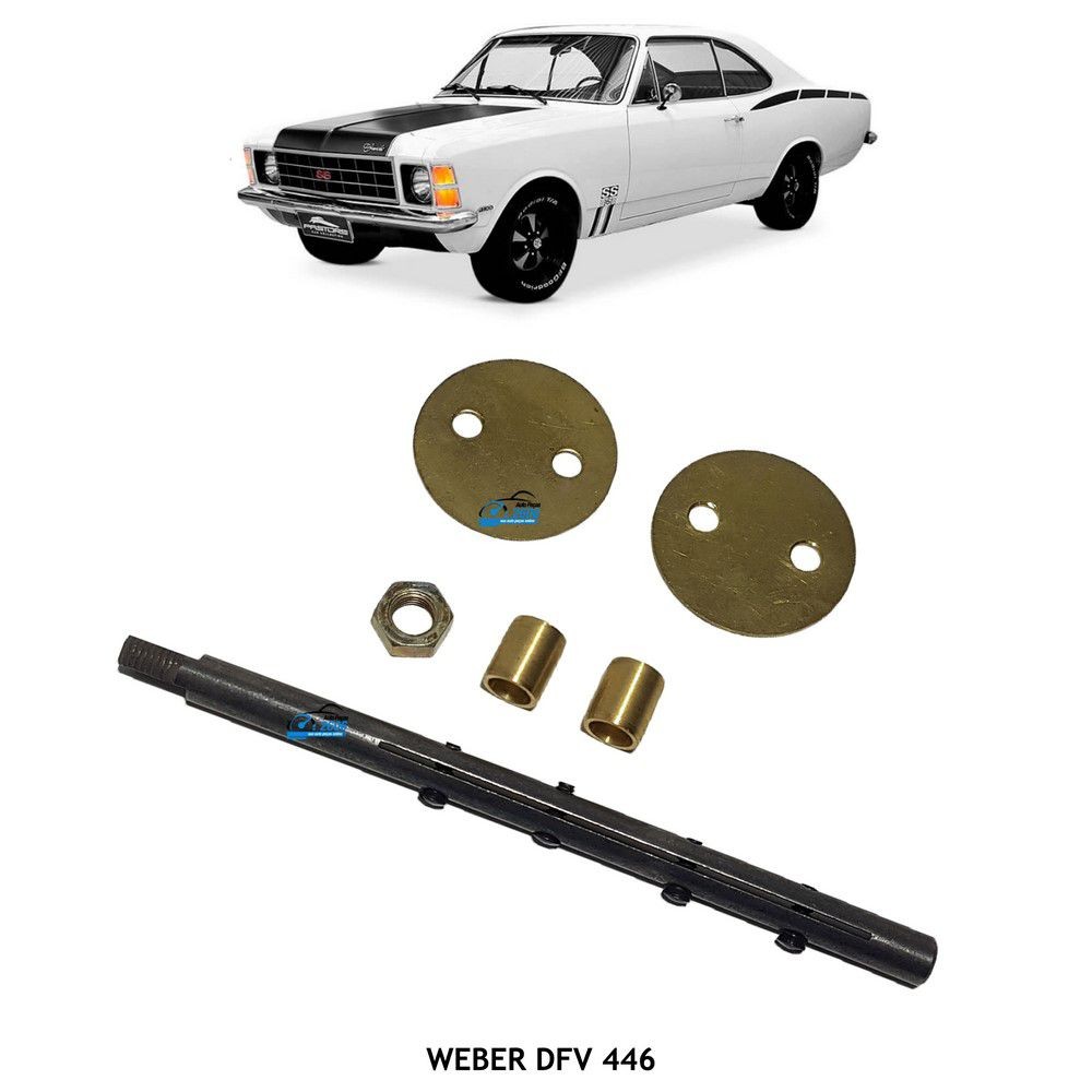 Kit Embuchamento Borboleta Eixo Carburador Weber DFV 446 Opala 4cc 6cc