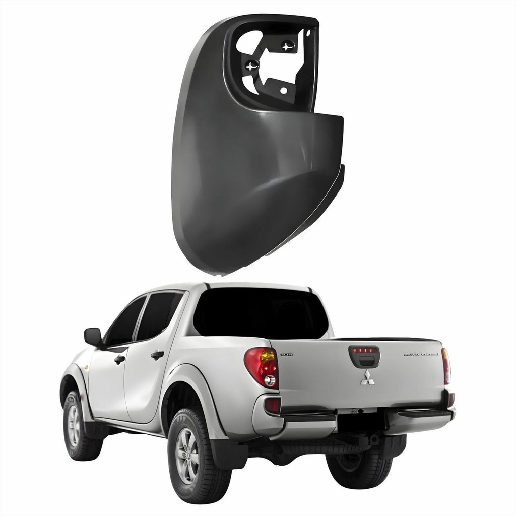Ponteira Parachoque Traseiro Mitsubishi L200 Triton 2008 Até 2014 Sem Refletor Lado Esquerdo Motorista