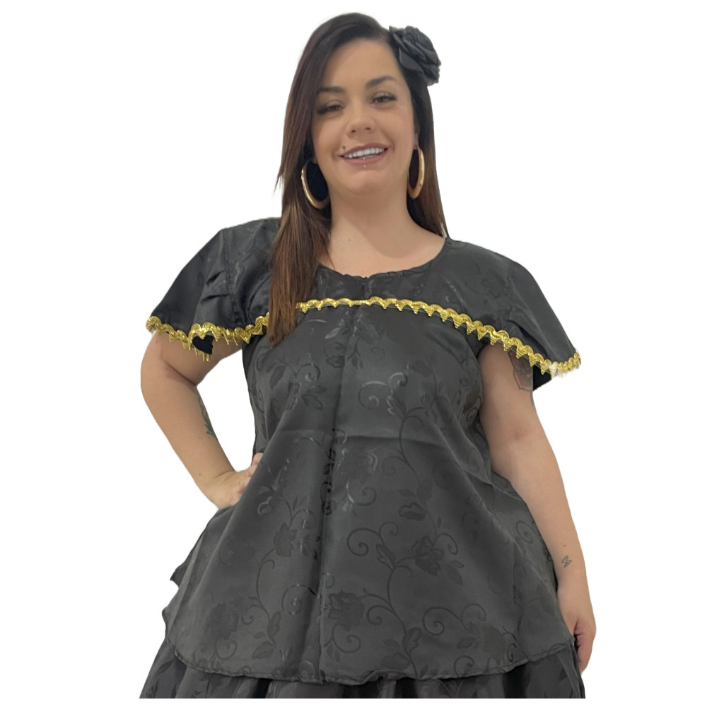 Bata Pomba Gira Detalhes Jacquard Umbanda Candomblé