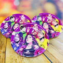 8~40 PRATO FESTA EMILLY VICK DE PAPEL 18 CM REGINA (CHOCO)