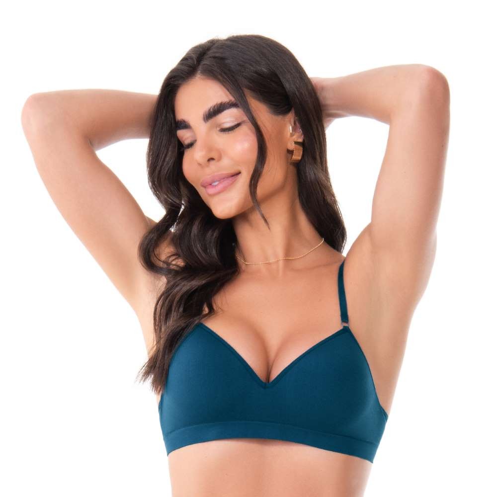 Sutiã Comfort Alças Finas e Reguláveis com Bojo sem Costura Anoitecer em Oferta na Shopee