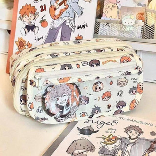 2024 Anime Haikyuu Shoyo Hinata Oikawa Tooru Kozume Kenma Tobio Kageyama Saco De Lápis De Grande Capacidade Porta-Estojo em Oferta na Shopee