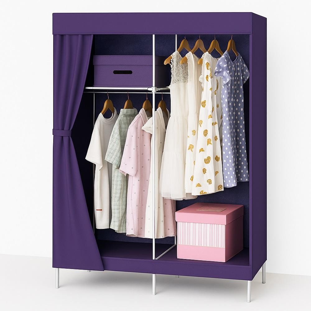 GUARDA ROUPA ROXO PORTATIL SAPATEIRA ORGANIZADORA MULTIUSO