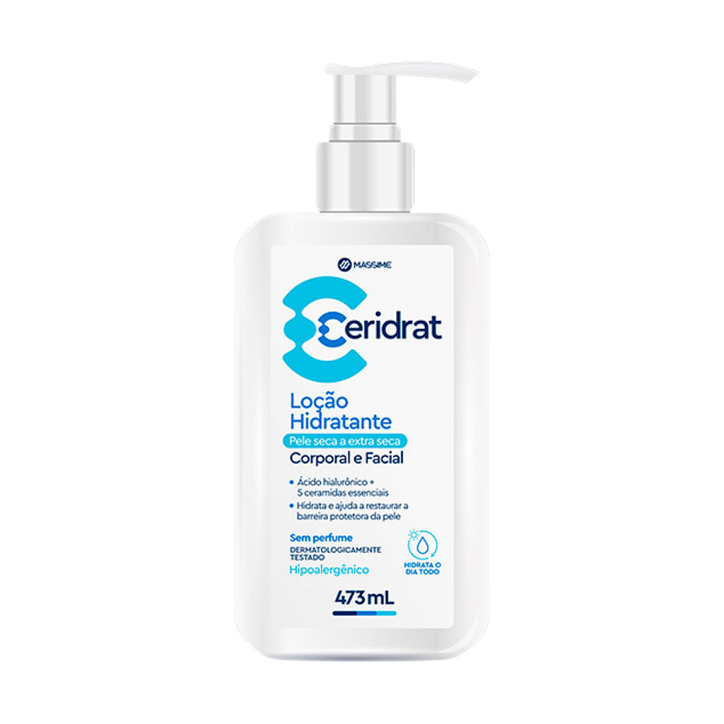 Loção Corporal e Facial Ceridrat 473ml em Oferta na Shopee