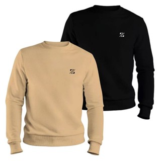 Kit 2 Blusa de Frio Moletom Gola Redonda Algodão Unissex Confortável Oferta em Oferta na Shopee