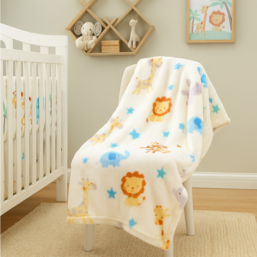 Manta Bebê Hazime Confort Baby Estampa Safari 110cmX90cm em Oferta na Shopee