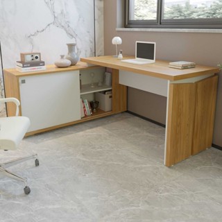 Mesa Escrivaninha Smart 1 Porta 2 Prateleiras Olmo/Branco - Artany Móveis em Oferta na Shopee