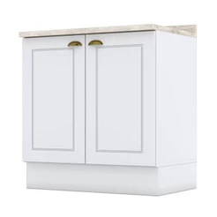 Balcão 2 Portas 80 Cm Americana Branco Com Tampo Calcare – Henn