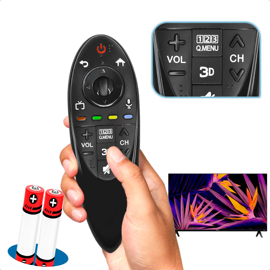 Controle Remoto Compatível Smart Tv Magic LG Lcd Led 4K Magico Inteligente