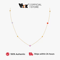 Vnox Seção Colorida De Aço Inoxidável , Pedra Natural , Acessórios Com Contas , Correntes Artesanais , À Prova D'água ,