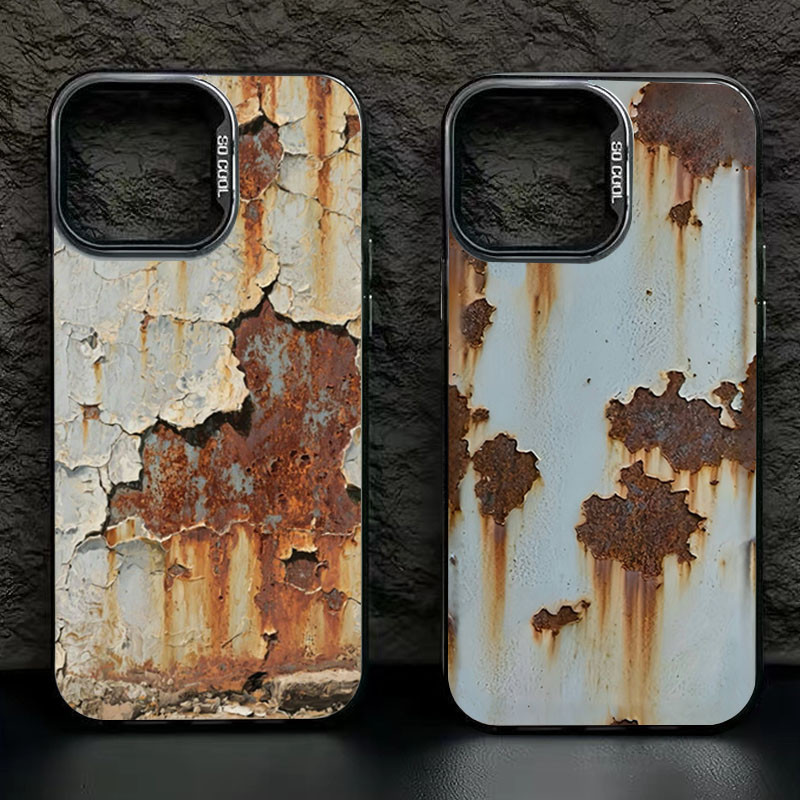 Capa De Telefone Para iPhone 16 15 14 13 12 11 Pro Max 7 8 Plus 16E XR XS Retro Design Enferrujado Impresso Caso em Oferta na Shopee