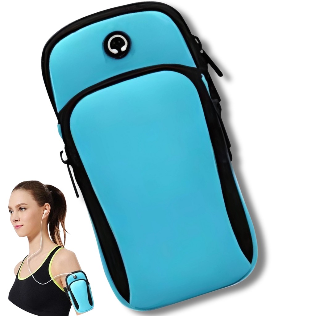 Braçadeira Armband Porta Celular Corrida Treino Academia Impermeável Unissex Suporte Leve Para Celular