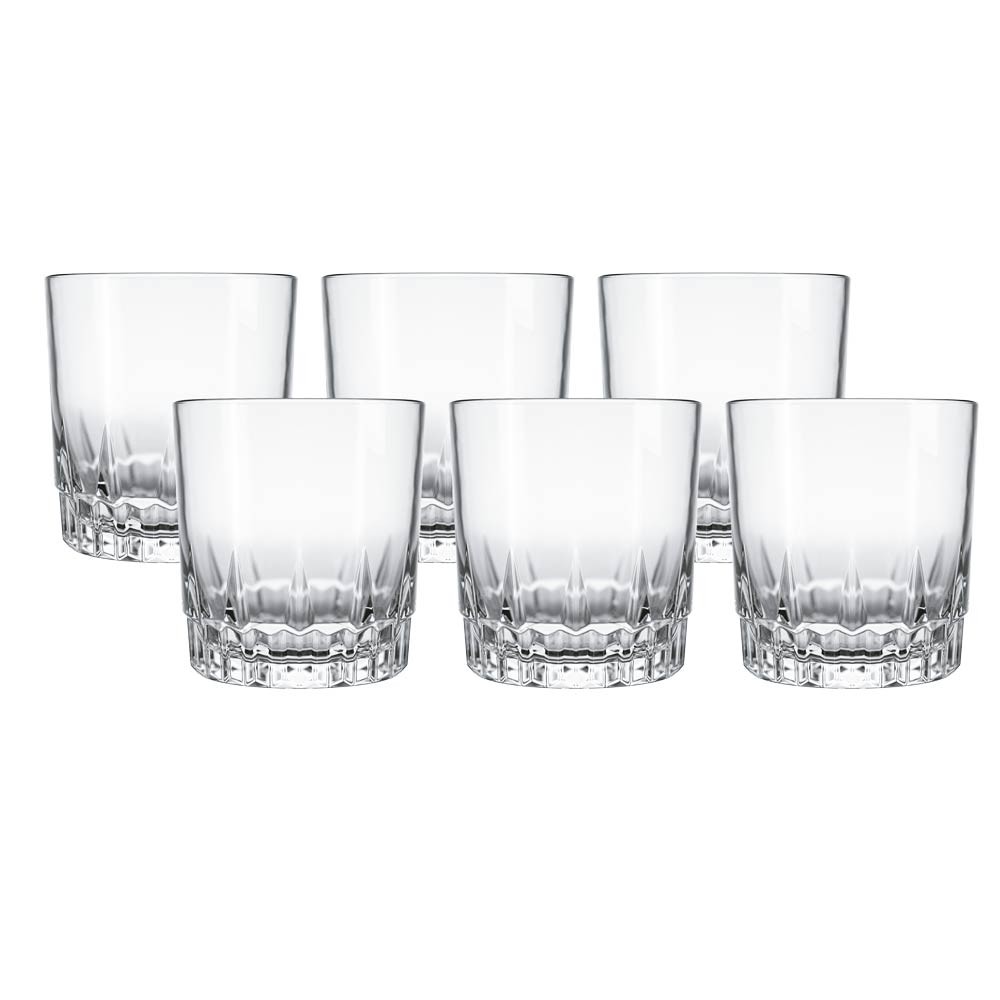 Jogo de 6 Copos de vidro 290ml Vegas Rocks Nadir - Home & Living