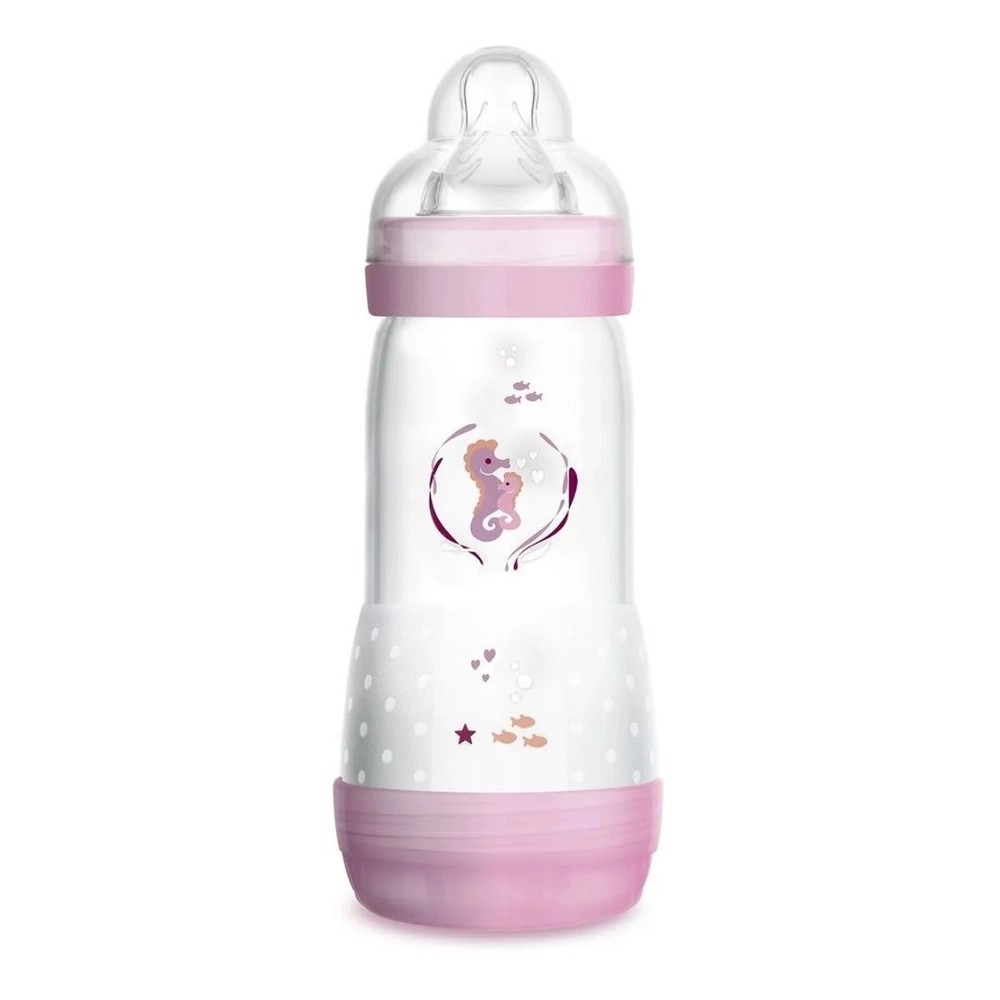 Mamadeira 320ml Easy Start Bico 4m+ Rosa - MAM em Oferta na Shopee