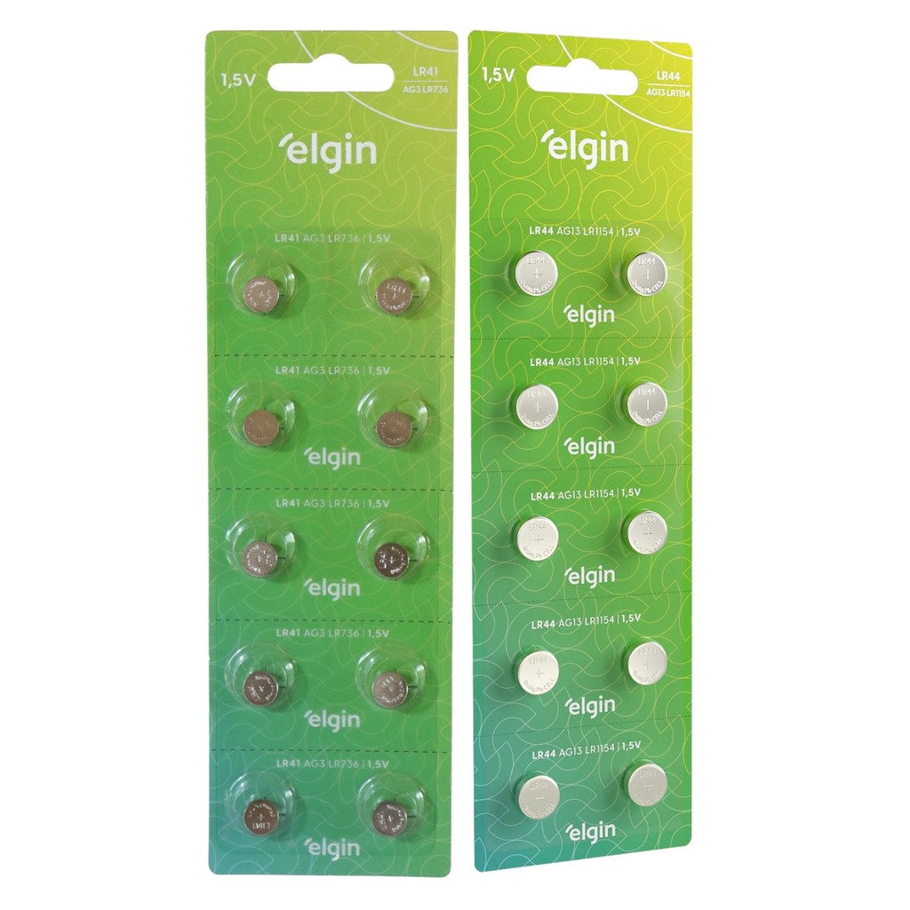 Kit 10 Baterias Pilhas Lr41 + 10 Baterias Pilhas Lr44 Elgin em Oferta na Shopee