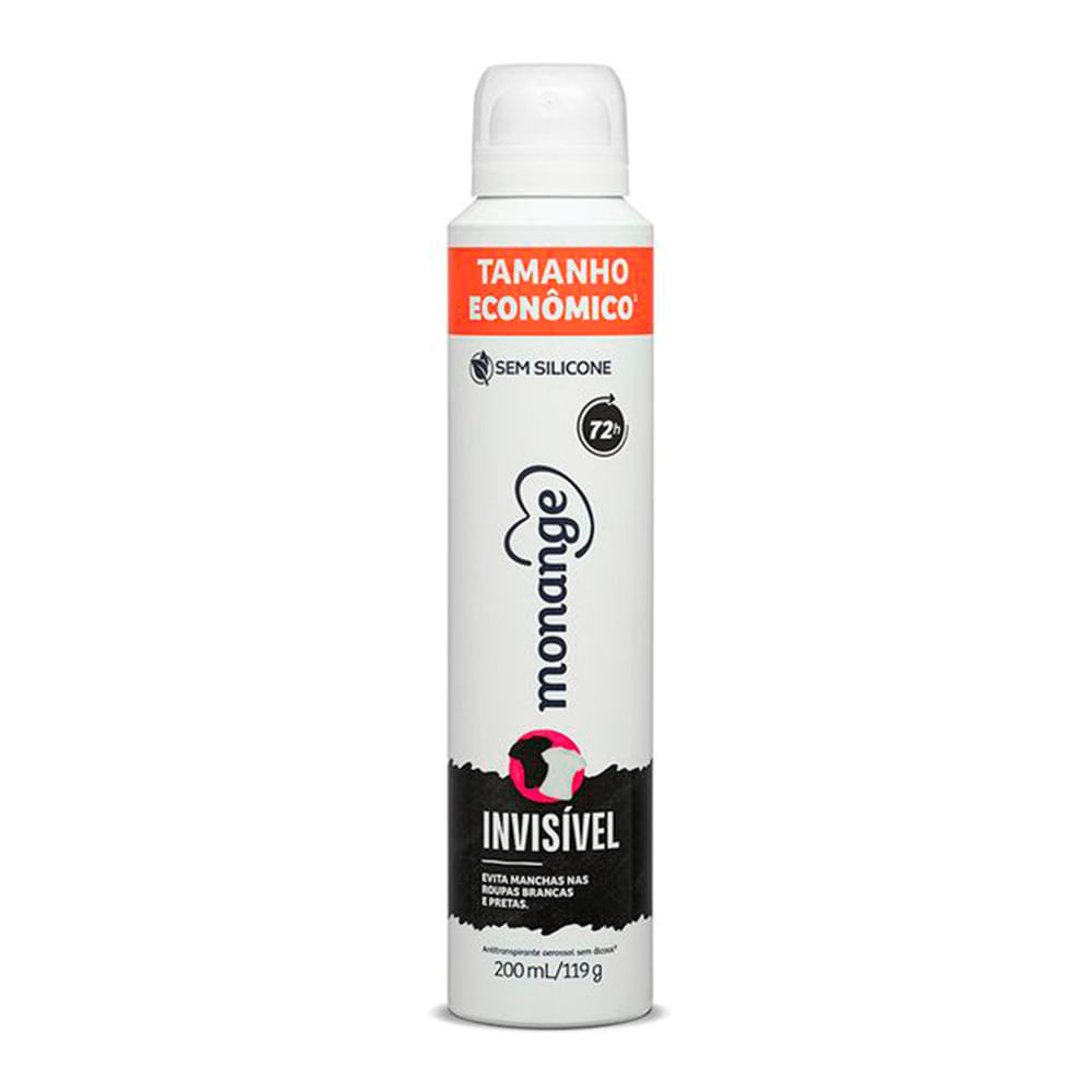 Desodorante Aerossol Monange Invisivel 200ml - Beauty