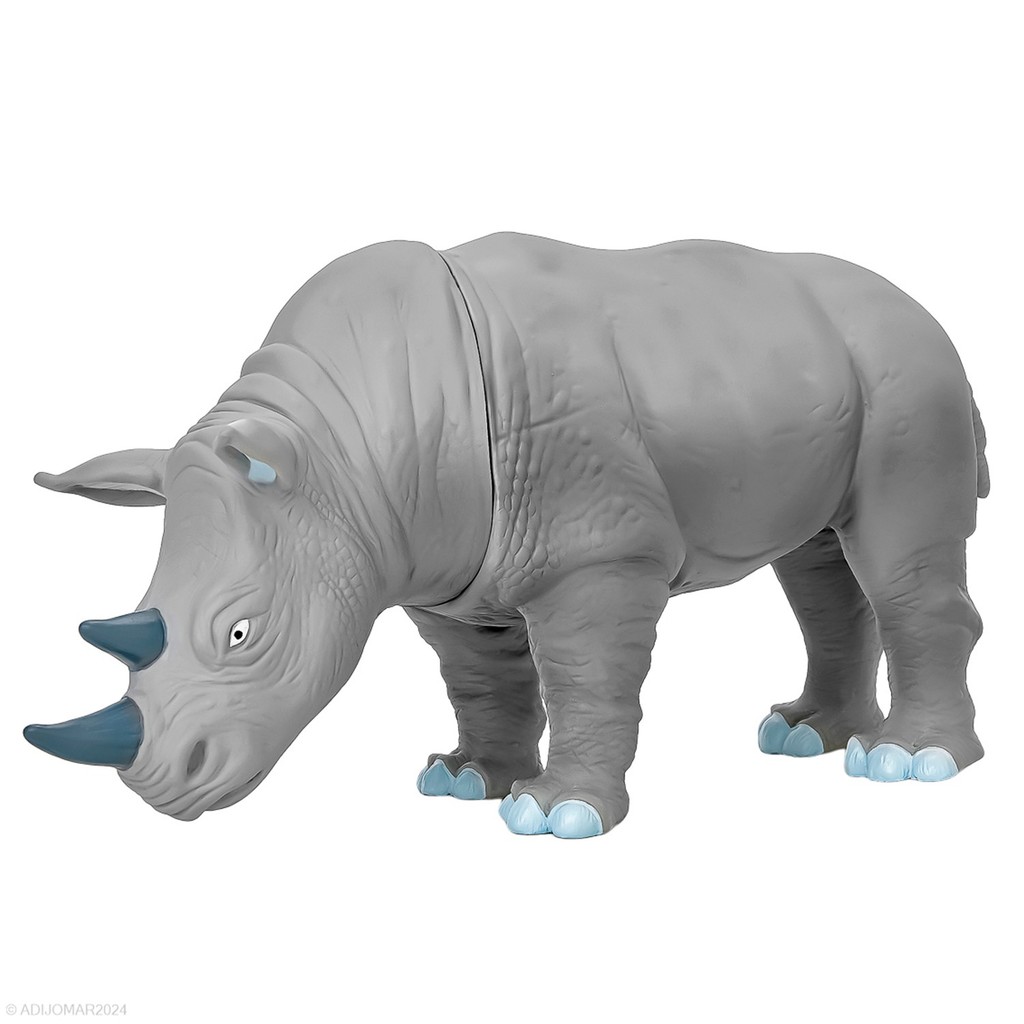 Brinquedo Rinoceronte Da Savana 30 Cm Em Vinil Realista Safari África Para Crianças - Adijomar